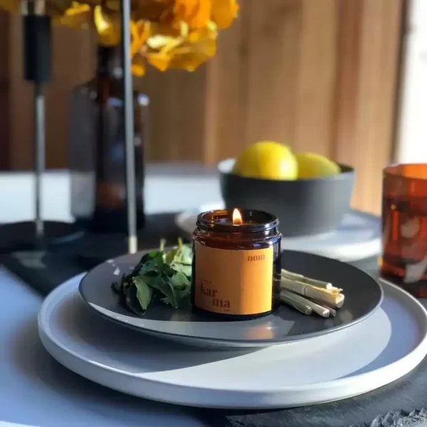 Nom | Uplifting Lemongrass + Ginger Aromatherapy Candle