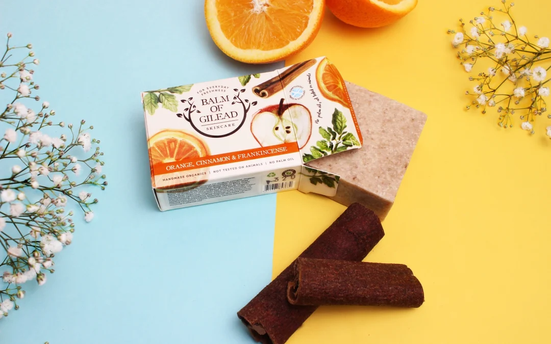 Sweet Orange Cinnamon Soap & Frankincense Organic Handmade Soap Bar