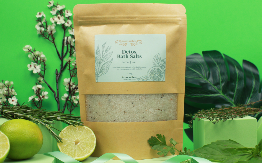 Detox Himalayan Bath Salts for Acne, Skin & Body 500g